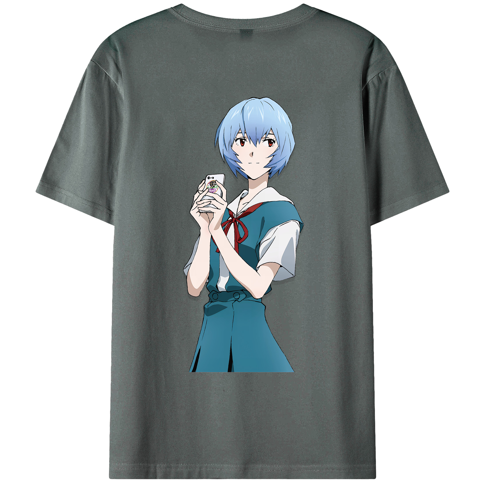（画像用） EVA 新世紀エヴァンゲリオン 綿100％ メンズ半袖Tシャツ（バックプリント） 通気性